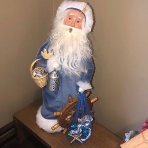 Byers’ Choice - The Carolers - Nautical Santa - Blue Velvet - Captains Wheel